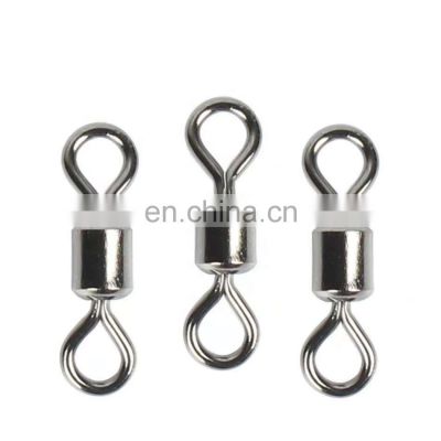 Stainless steel black nickle rolling fishing swivel snap