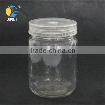 250ml clear tissue culture plant glass bottle with plastic cap