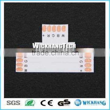 RGBW 12 mm 5 Pin T Shape PCB FPC Board Splitter LED strip connector for SMD 5050 RGBW LED strip light