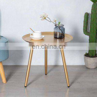 Side Tables Balcony Round Tray Living Room Furniture Nordic Metal Coffee Bedside Sofa Tea Gold Luxury Modern End Accent Tables