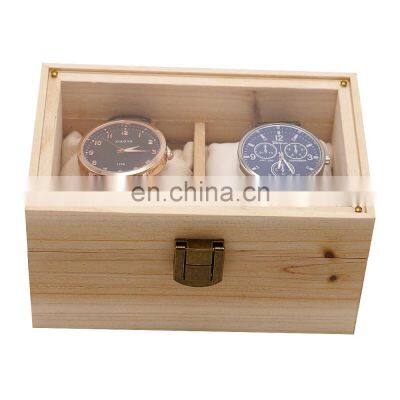 Unique Luxury OEM Factory Watch Box With Custom Logo Small Gift Display Box 1 Slot 2 Natural Wood Watch Box, photo-2