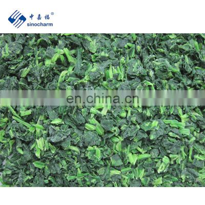 Sinocharm Fresh 30-50mm IQF Cut Spinach Frozen Spinach