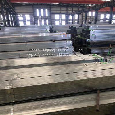 Yunnan Q235 square tube wholesale hot dip galvanized square tube 40 * 80 * 3 square tube Kunming sales square tube