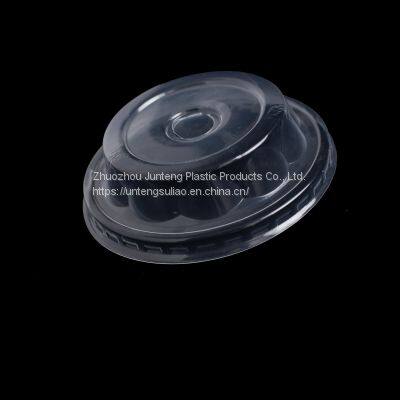 Disposable Milk Tea Cup Flower Shape Ice Cream 320ml Clear pp Plastic Cup With Lid photo-3