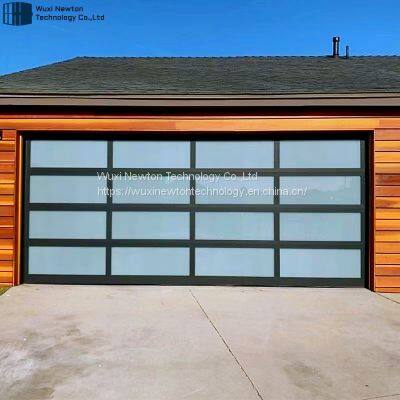 New Black Polycarbonate Finger Protection Modern Glass Plexiglass Garage Doors photo-3