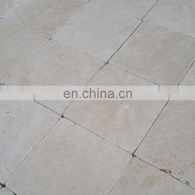 Customizable New Fashion Luxury Model Premium Select Ivory Travertine Tumbled Tile Made in Turkey photo-2