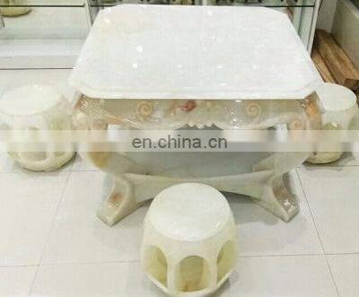 Hot Sale Marble Onyx Dinning Table Top Slab Green Onyx Price