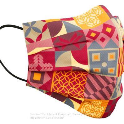 3 Ply Disposable Medical Face Mask Minority Style Red Color CE Marked and Meets the Requirements of EN14683:2019 Type I photo-2