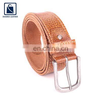 Stylish Look Nickle Fitting Buckle Closure Type Fashion Style Men Genuine Leather Belt from Reputed Manufacturer