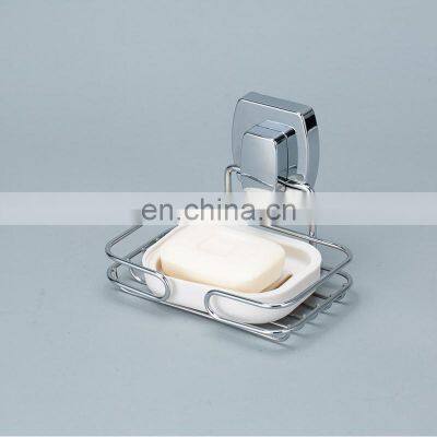 Super Powerful Vacuum Suction Cup Soap Dish - Strong Steel Sponge Holder for Bathroom & Kitchen Chrome photo-3