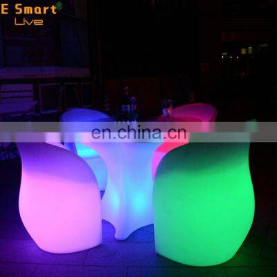 Patio Lighting Cube / RGB Color Changing LED Cube Light Block Seat Luminous LED Light Battery Ice Cubes photo-2