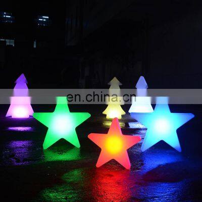 desktop led Christmas tree light /illuminate outdoor Christmas tree room light decor five-pointed star led lights for decoration