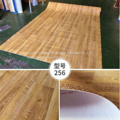 Conference room office corridor oak grain plastic floor leather studio film base shooting floor decoration coil PVC floor glue