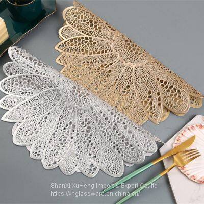 Hollow Flowers Place Mats For Holiday Party Wedding Dinner Table Decoration photo-3