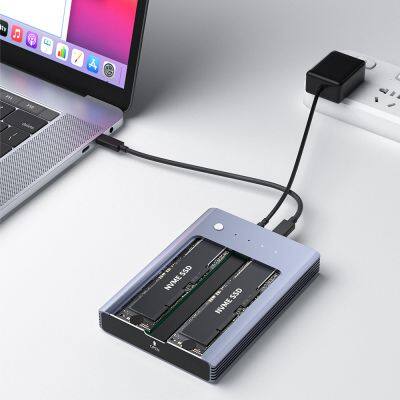 NVME M2 Hard Drive Enclosure Dual-bay Hard Drive Duplicator photo-3