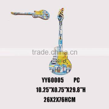 antique guitar metal wall art for decoration, guitar arts for wall