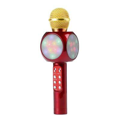 RGB Colorful Lights Home Party Karaoke Microphones Condenser Microphone BT Wireless MIC Speaker