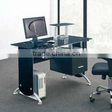 Computer Desk with Drawers and Pull-out Keyboard Panel