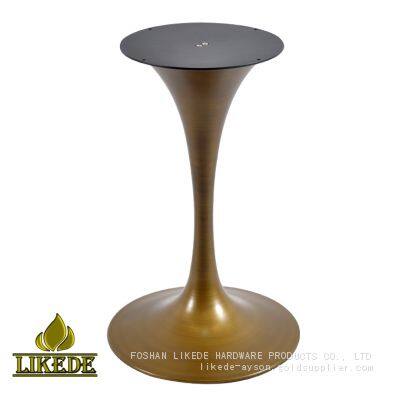 Hot Sale Antique Brass Bronze Coating Painting Steel Iron Elegant Tulip Table Base for Furniture Legs