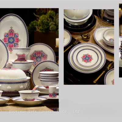 Jingdezhen High-temperature Exquisite Porcelain Tableware Set From Boutique Gift