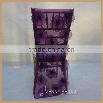 C002D1 Bulk cheap with crochet flower purple chair covers wholesale china