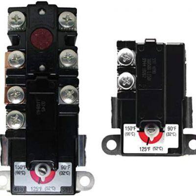 Electric Water Heater Thermostat Kit for Double Element System, Includes1* Upper & 1*Lower Thermostats