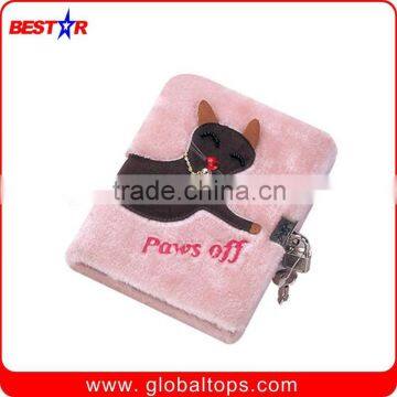 Polyester Covered Notebook with Lock for School