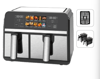 Dual Chamber/Air Fryer Home Use New Multi-functional All-in-One Smart（Wechat/whatsapp:008613510231336）