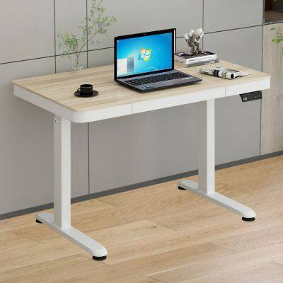 Electric Standing Desk - Hand Lift Glass Study Table for Living Room - Enhanced Work Experience With Linear Actuator | Modern Office Furniture photo-3