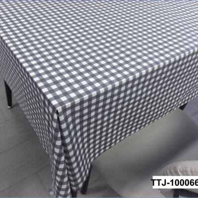 Classic Plaid Decorative Home Kitchen Tablecloth Liquid Repellent and Stain Resistant Plastic Table Cloth photo-5