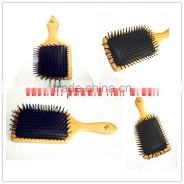 novelty hair brush with bamboo handle