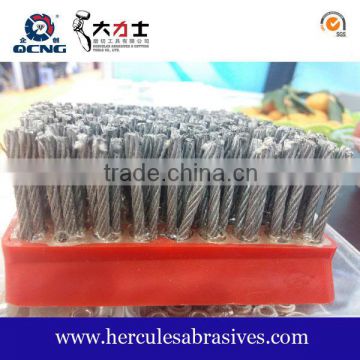 marble frankfurt steel brush, granite fickert silicon carbide brush, round stone brush