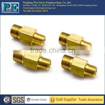 Precision cnc machining brass nipple for auto parts