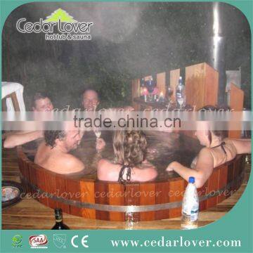 Wooden outdoor spa hot tube wood