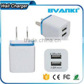 New Products 2016 Universal 2.1A Small Fast Selling Items Travel Wall Charger 2 Usb Port Home Charger With Aluminum Rim Quality Choice photo-2