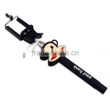 Cartoon selfie stick 2015 , selfie stick with 3.5 mm jack cable