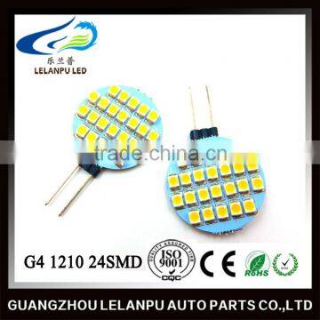 auto led bulb light G4 1210 24SMD warm led AC/DC12V G4 led car accessories light