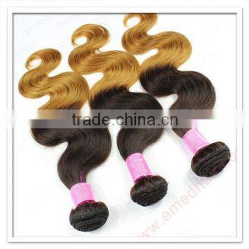 Wholesale 100% virgin raw unprocessed virgin malaysian hair wave two tone human hair grade-7a-virgin-hair