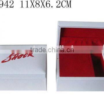 T942 Custom White Paper Gift Packaging Box for Cufflink Clip Bow Tie