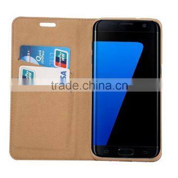 Premium PU Leather Snake Skin Pattern Card Pockets Case With Magnetic Flip Stand for Samsung S7 Edge, 5.5 Inch photo-2