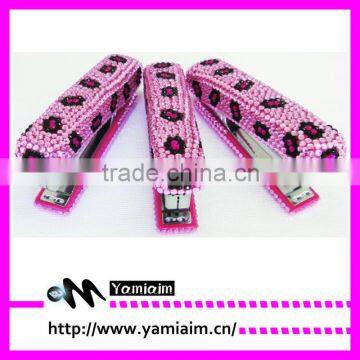 Rhinestone Office Stapler,Office Stapler pink leopard