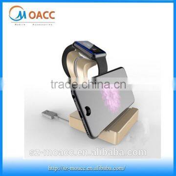 2015 new arrival aluminium stand for apple watch for iphone