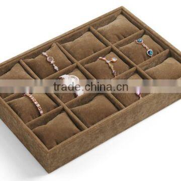 12 Grid Slots Brown Color Jewelry Organizer Watches Display Storage Box Case Gift Boxes Bracelet Display Shelf photo-3