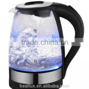 1.7L Cordless Electric Glass Kettle With Washable Filter KT-G102