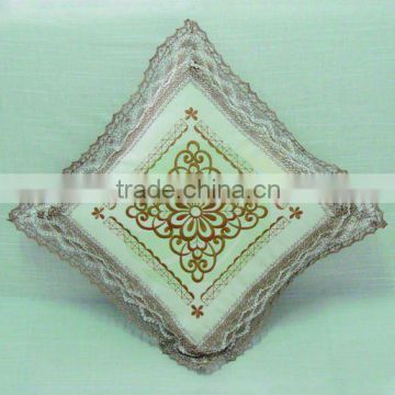 embroidery cushion cover with lace border houseware household textile