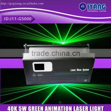 J11-G5000 ILDA animation 40K 532nm green laser 5000mW