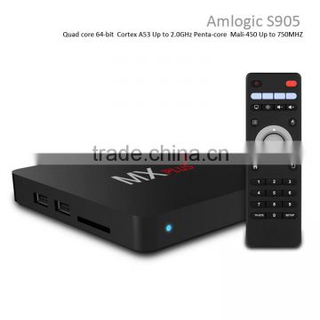 Octa core 8 core CPU Amlogic S905 android 5.1.1 tv box with penta core GPU