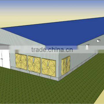 Low Cost Automaticly Light Steel Structure Poultry Layer Broiler Shed Design
