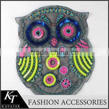 Decorative Animal Logo Sequins Patch/Black Lace Patch