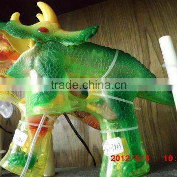 Led dinosaur bubble gun with sound